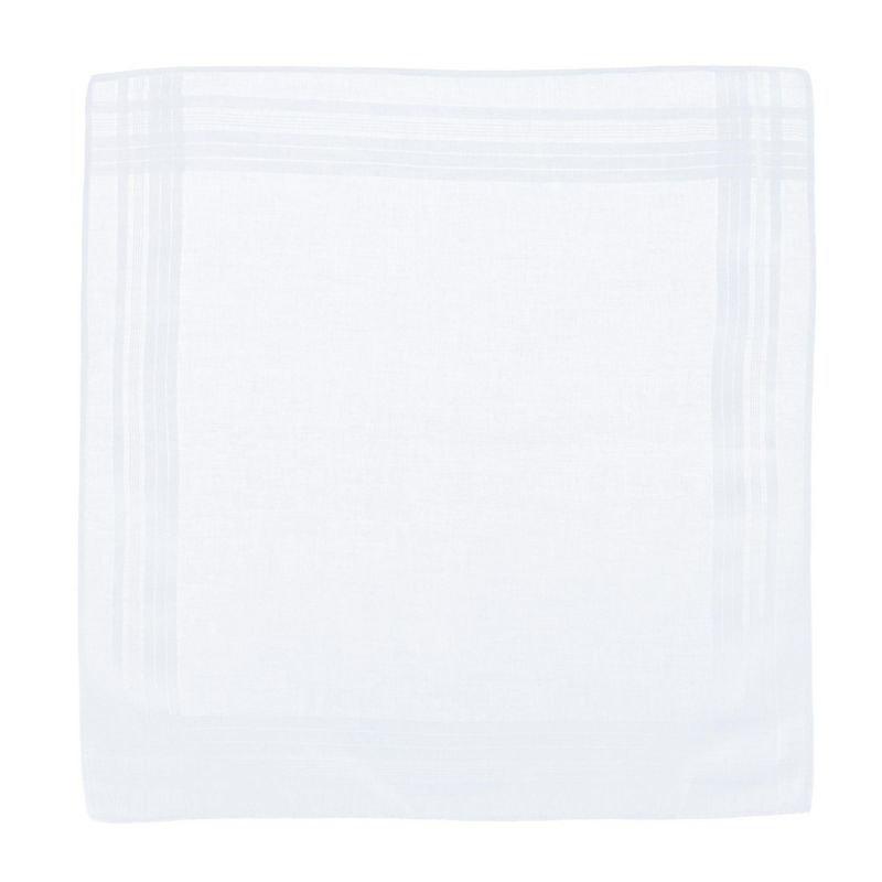 CTM Men's Cotton Classic Banded Handkerchief, 2 of 3