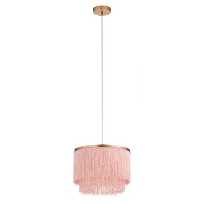 14" 1-Light Amelie Pendant Pink - River of Goods