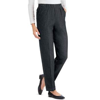 Collections Etc Stylish Ladies Pull-On Woven Pants with Side Pockets