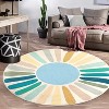 Coucheta Area Rug Machine Washable Non-Slip Modern Minimalist Accent Carpet for Living Room Bedroom Entryway,Multi-Color & Size - 2 of 4
