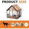 Indoor Cat House Cat Cage Lockable Cat Crate with Cat Scratchers Removable Roof Metal Frame - 3 of 4