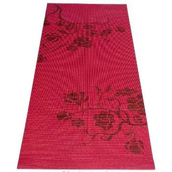 Tone Fitness Floral Yoga Mat - Red(5mm)