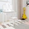 Kids Vanity, Girls' Vanity Table and Chair Set, Girls Makeup Vanity, Kids Makeup Dressing Table, Kids Vanity Desk Set with Mirror, Drawer& Lights - 4 of 4