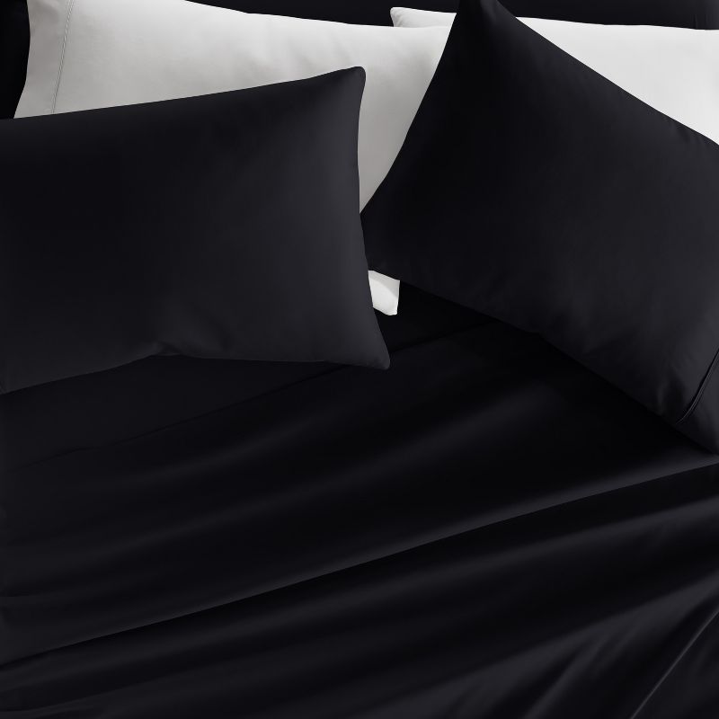 4 Piece Bed Sheet Set Solid Double Brushed Microfiber, Ultra Soft, Easy Care - Becky Cameron, 5 of 13