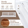 NAYSAYE Patio Swing Wooden Twin Size Porch Swing Bed Durable Minimalist Design for Outdoor Use, White, 83.75"*30.5"*7.5" - 3 of 4