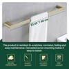 Cobbe Bathroom Hardware 4-Piece Set, Brushed Gold Bathroom Accessories Set with Towel Rack, Hand Towel Bar, Towel Hook, Toilet Paper Holder - 3 of 4