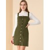 Allegra K Women's Classic Adjustable Strap A-Line Overall Denim Dress - 4 of 4