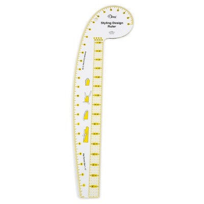 Dritz Styling Design Ruler: Detailed Sewing Tool, 20.8" Length, 4.8" Width, Art & Stationery