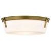 Nuvo Lighting Rowen 3 - Light Flush Mount in  Natural Brass - 4 of 4