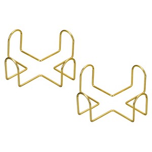 Unique Bargains Holds Multiple Coasters Metal Storage Rack for Both Round and Square 2 Pcs - 1 of 4