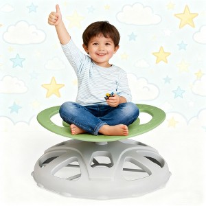 Kids Sensory Swivel Chair - Spinning Seat with Safety Handle & Non-Slip Base - 1 of 4