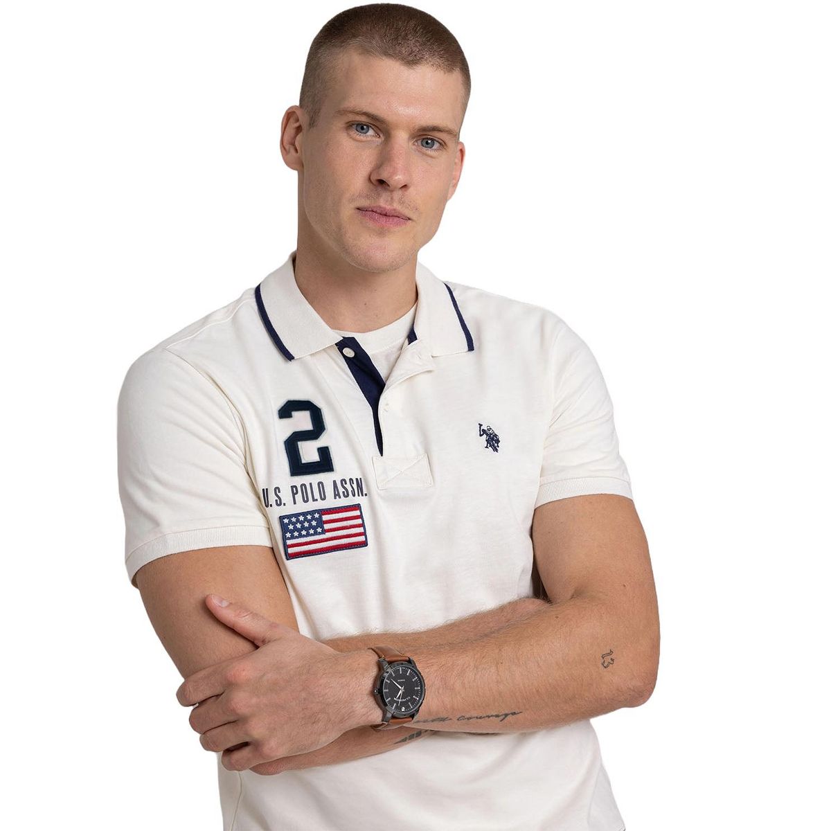 U.S. Polo Assn. Men's Slim Fit Peached Jersey Polo Shirt with Applique - thumbnail 7