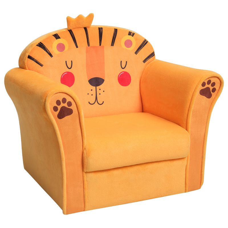 Infans Kids Lion Sofa Children Armrest Couch Upholstered Chair Toddler Furniture Gift, 1 of 8