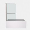 NicBex Shower Door 58" H Frameless Pivoting Tub Shower Doors with 1/4" (6mm) Tempered Glass Door Panel and Towel Bar, Chromek - 2 of 4
