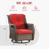 YARDSIGHT Outdoor Swivel Patio Chair with High Back – All-Weather PE Wicker Rattan Chair with Waterproof Cushion for Porch, Deck, Backyard & Balcony - 3 of 4