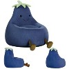 FONTOI 31" Eggplant-Shaped Mini Sofa Chair, Cute Cartoon Sofa with Washable Cover for Living Room, Playroom, Kid Gift Soft, 30.3"*31.1"*27.5" - 2 of 4