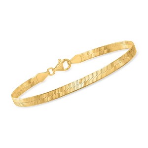 Ross-Simons Italian 18kt Gold Over Sterling Herringbone Bracelet - 1 of 4