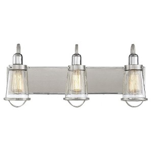 Savoy House Lansing 3 - Light Vanity in  Satin Nickel/Polished Nickel - 1 of 4