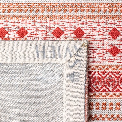 Rustic Charm Rust 8' x 10' Reversible Flat Woven Rug