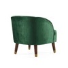 Velvet Sofa Chair Armchair Wingback Chair with Wooden Legs, Upholstered Barrel Accent Chair for Living Room, Home Office -Christopher Knight Home - 3 of 4