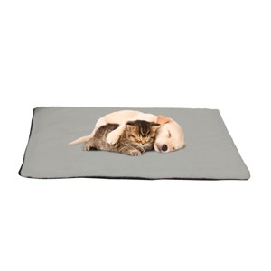 Self-Heating Pet Bed - Thermal Dog Mat with Soft Top for Dogs, Cats, and Small Pets - Washable Crate Pad for Floor or Kennel by PETMAKER (Gray) - 1 of 4