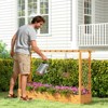 Costway 1/2 PCS 45” Raised Garden Bed with Trellis with Hanging Roof, 2 Side Trellises for Flower - 4 of 4