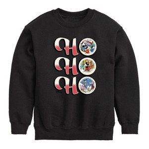Boys' - Disney - Mickey and Friends Ho Ho Ho Vintage Christmas Graphic Long Sleeve Fleece Sweatshirt - 1 of 4