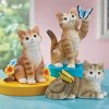 Collections Etc Hand-Painted Garden Cat Sitters - Set of 3 Brown - 2 of 2