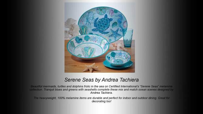 Set of 6 Serene Seas Melamine Dining Plates - Certified International, 2 of 5, play video