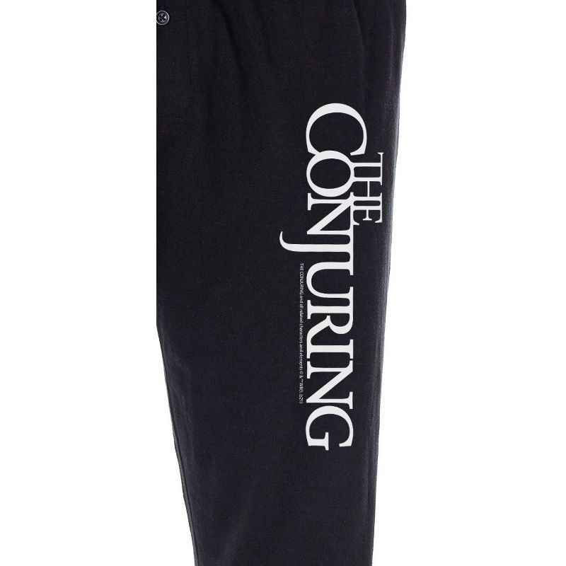 The Conjuring Men's Horror Movie Logo Sleep Pajama Pants Bottoms Black, 3 of 4