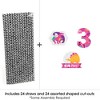 Big Dot of Happiness 3rd Birthday Roar Dinosaur Girl - Paper Straw Decor - Three Rex Dino Third Birthday Party Striped Decorative Straws - Set of 24 - 3 of 4