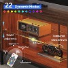 Bestier 80 Inch LED Gaming TV Stand with Glass Shelves - 3 of 4
