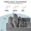 INFURNIC Sofas 3 in 1 Convertible Sleeper Pull Out Loveseat with Adjustable Backrest Velvet Pockets for Living Room, Grey, 52.75"*33.46"*31.1" - 2 of 4