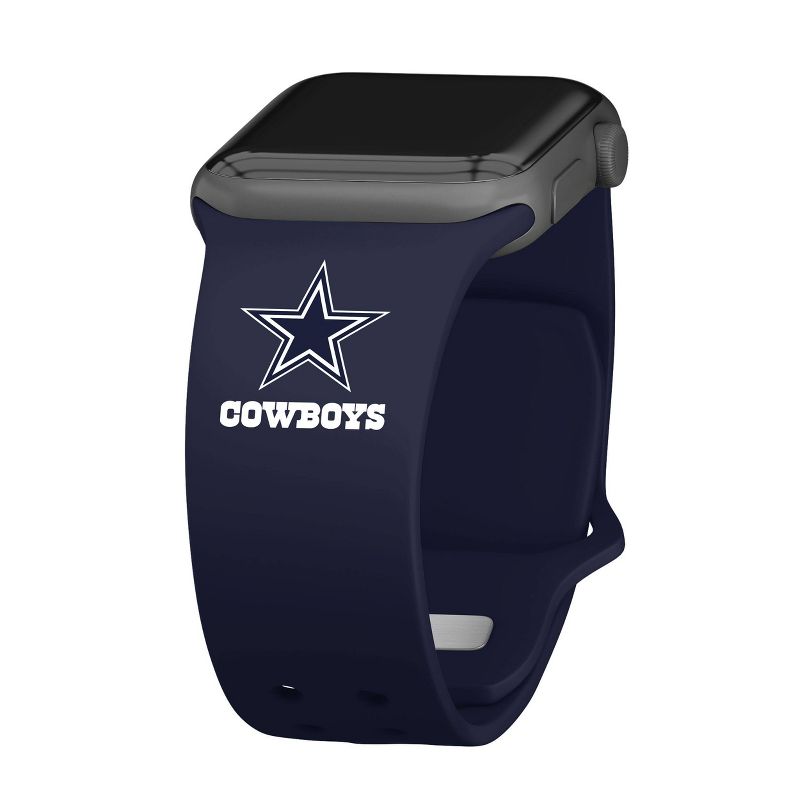 NFL Dallas Cowboys Apple Watch Compatible Silicone Band - Blue, 1 of 4