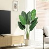 Whizmax Artificial Tree Bird of Paradise Artificial Plant 4 Feet Faux Plant with 8 Trunks Artificial Banana Leaf Fake Plants in Pot for Home Decor - image 2 of 4