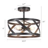 LNC Diana 3-Lights 12.5-in Brushed Black LED Semi-flush Mount Lights - 3 of 4