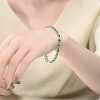 Guili Sterling Silver Clear Round and Green Marquise Cubic Zirconia Tennis Bracelet, Stunning and Timeless Design for Sophisticated Style - 3 of 3