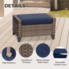 EAGLE PEAK 2 Piece Wicker Outdoor Ottoman, Patio Ottoman Foot Rest - 4 of 4