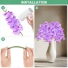 Unique Bargains Artificial Orchid Flowers Nine-headed Large Faux Phalaenopsis Silk Bouquets Real Touch 37 Inch - 4 of 4