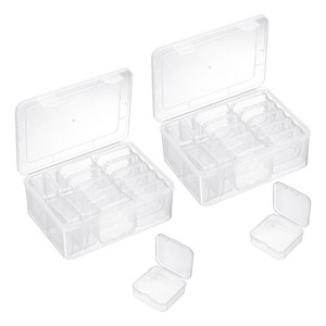 Unique Bargains PP Bead Craft Jewelry Storage Organizing Boxes with Hinged Lid 6.5" x 5" - 1 of 4
