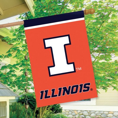 Illinois Fighting Illini Patriotic Polyester House Flag