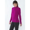 JENNIE LIU Women's 100% Pure Cashmere Long Sleeve Turtleneck Pullover Sweater - 2 of 4