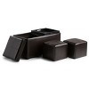 NicBex Faux Leather Storage Ottoman Bench,Upholstered Storage Ottoman with 2 Flip Over Serving Trays,Storage Bench for Living Room,Bedroom - 2 of 4