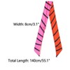 INSPIRE CHIC Women's Striped Printed Skinny Long Satin Silky Neck Scarves 1Pc - 3 of 4