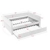 NicBex Boucle Twin/Full Size Daybed with Trundle,Sofa Bed Frame for Bedroom,Living Room,Apartment,Gray - 3 of 4