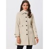 INSPIRE CHIC Women's Winter Classic Single Breasted Outwear Overcoat with Pockets - 2 of 4