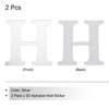 Unique Bargains 3D Acrylic Self-Adhesive Mirror Alphabet Sticker Wall Decals 2 Pcs - 3 of 3