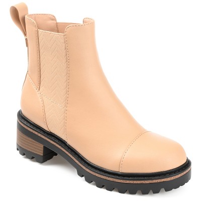 Journee Collection Womens Mirette Pull On Stacked Heel Booties