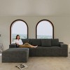 Modular Sectional Sofa with Deep Seats and Plush Corduroy Upholstery, Modern L-Shape Couch for Living Room -3irtyhousy - 2 of 4