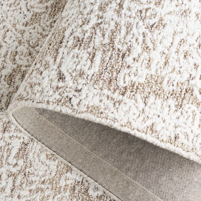 Ivory Hand-Tufted Wool and Synthetic 4' x 6' Area Rug